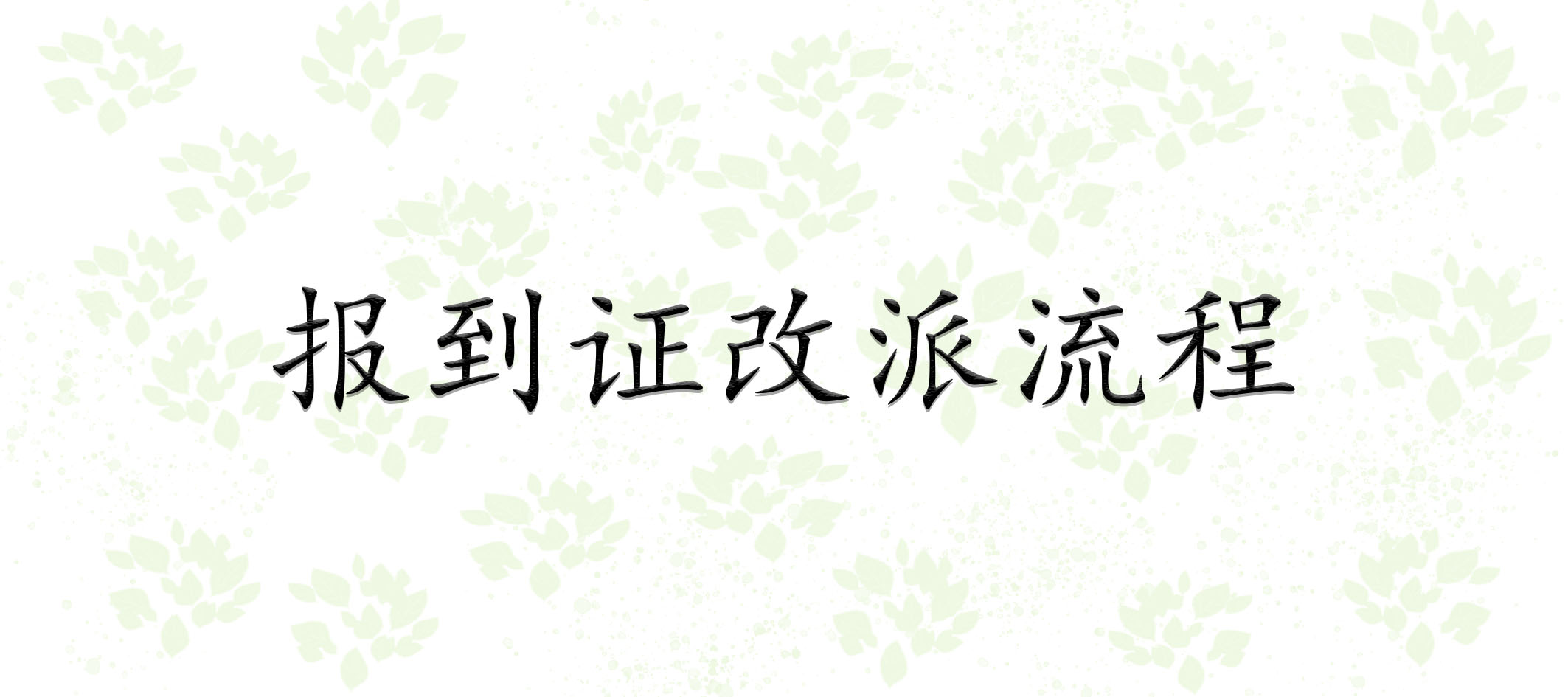 报到证改派流程