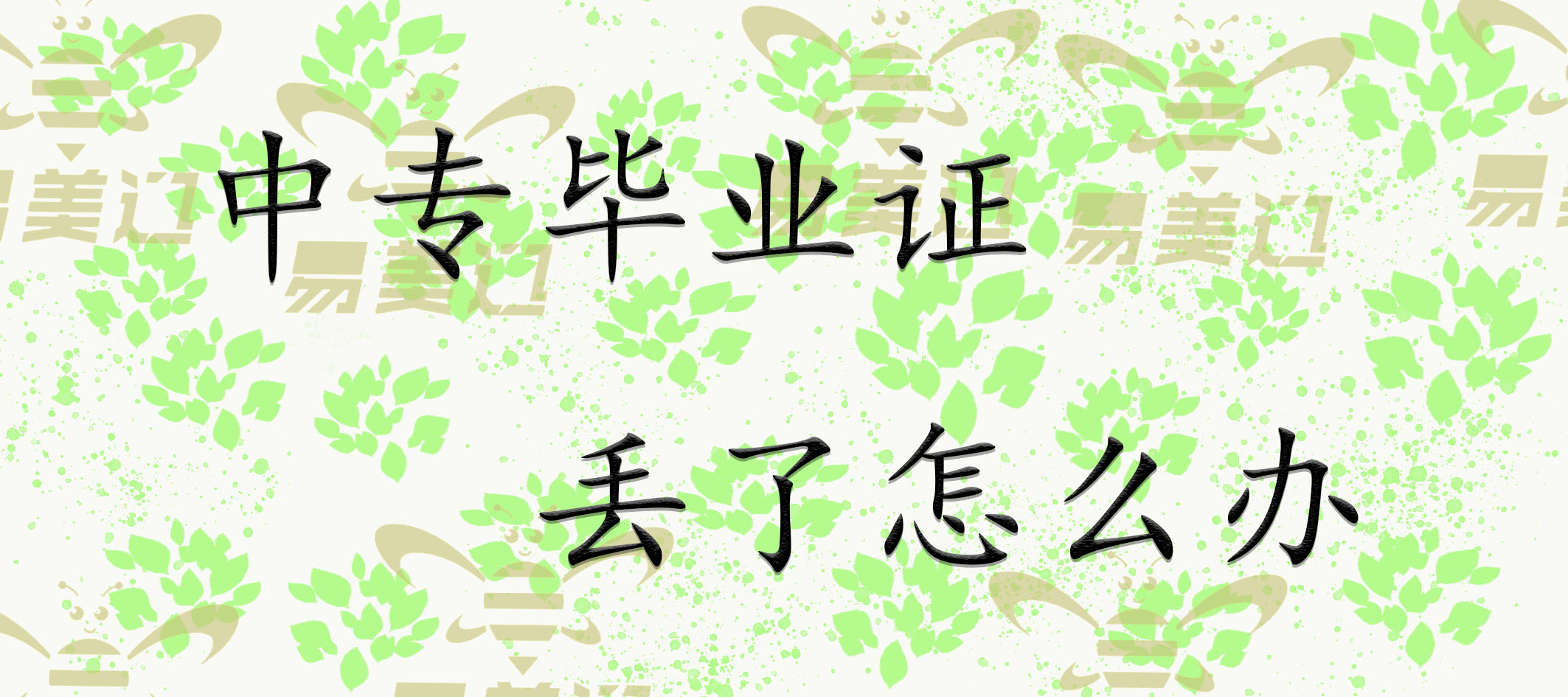 中专毕业证丢了怎么办