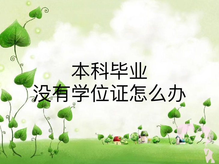 本科毕业没有学位证怎么办