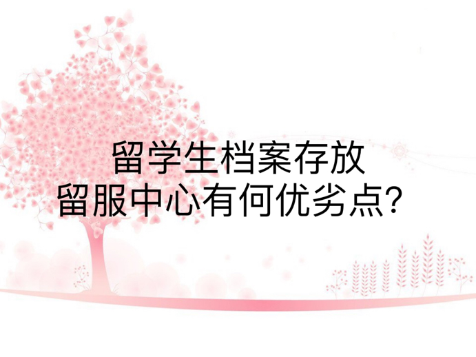留学生档案存放留服中心有何优劣点？