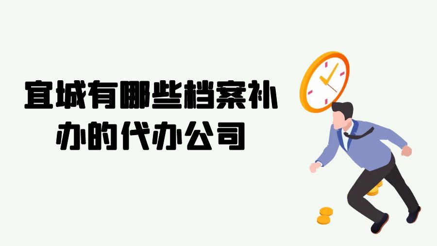 宜城有哪些档案补办的代办公司？