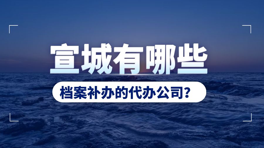宣城有哪些档案补办的代办公司？