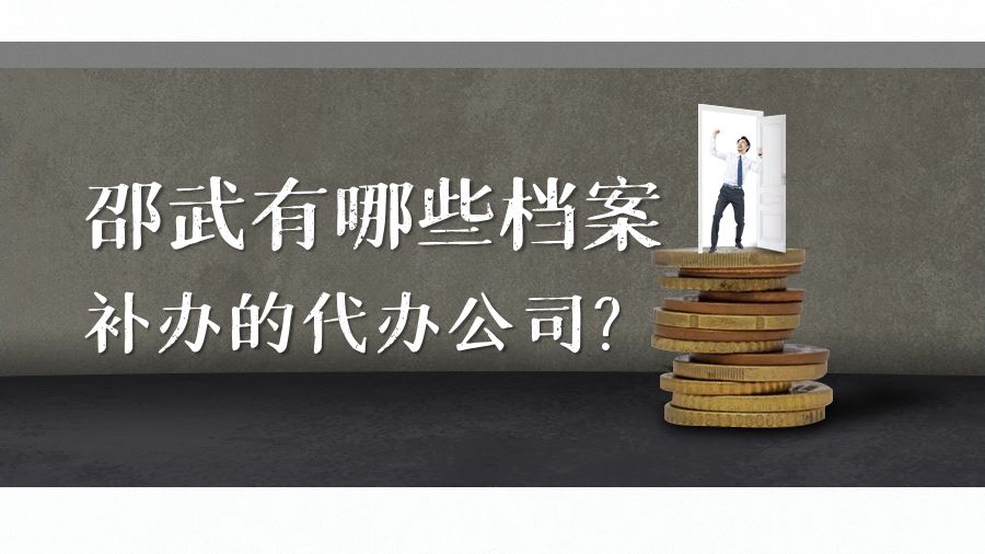 邵武有哪些档案补办的代办公司？