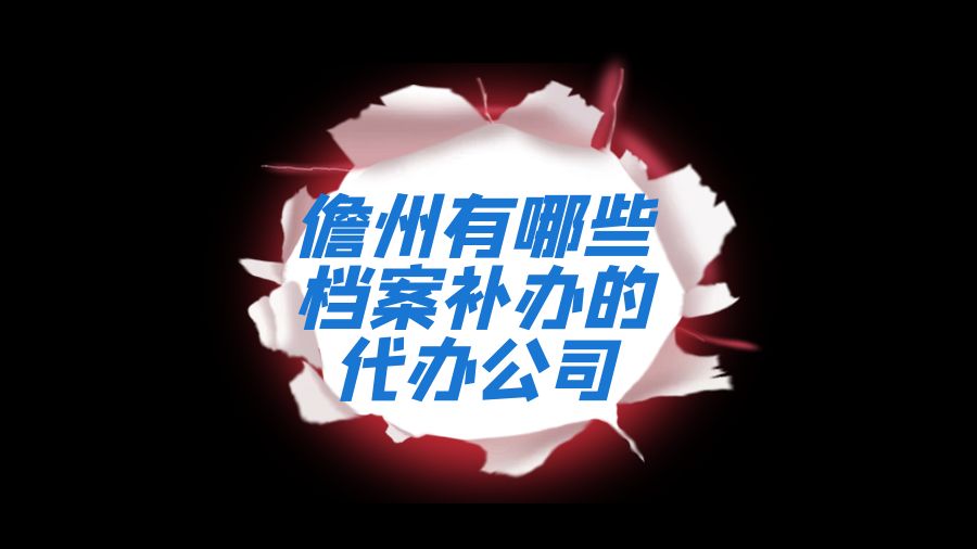 儋州有哪些档案补办的代办公司？