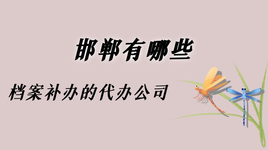 邯郸有哪些档案补办的代办公司？
