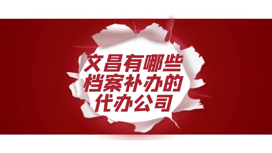 文昌有哪些档案补办的代办公司？