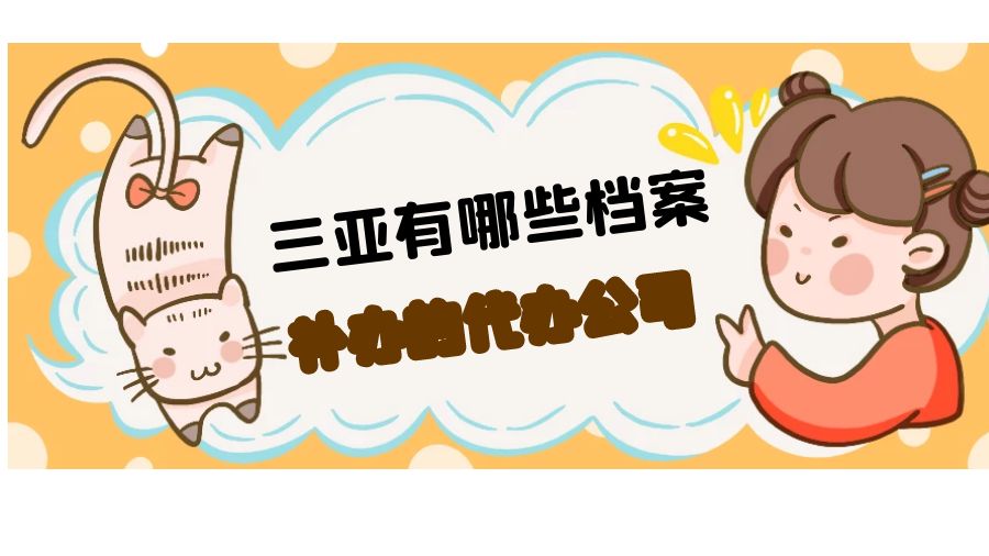 三亚有哪些档案补办的代办公司？