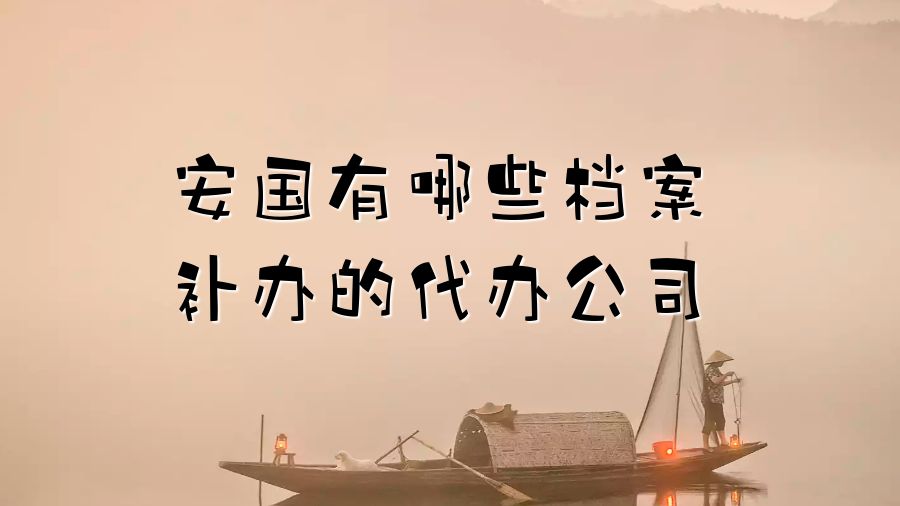 安国有哪些档案补办的代办公司？