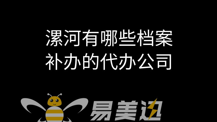 漯河有哪些档案补办的代办公司？