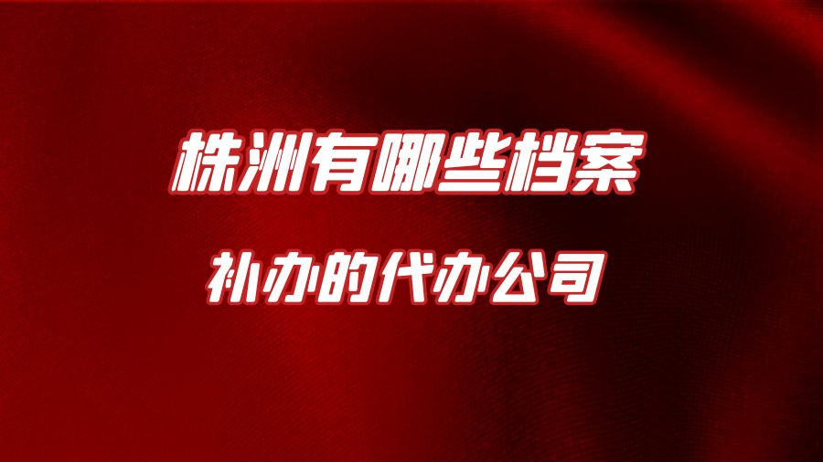 株洲有哪些档案补办的代办公司？