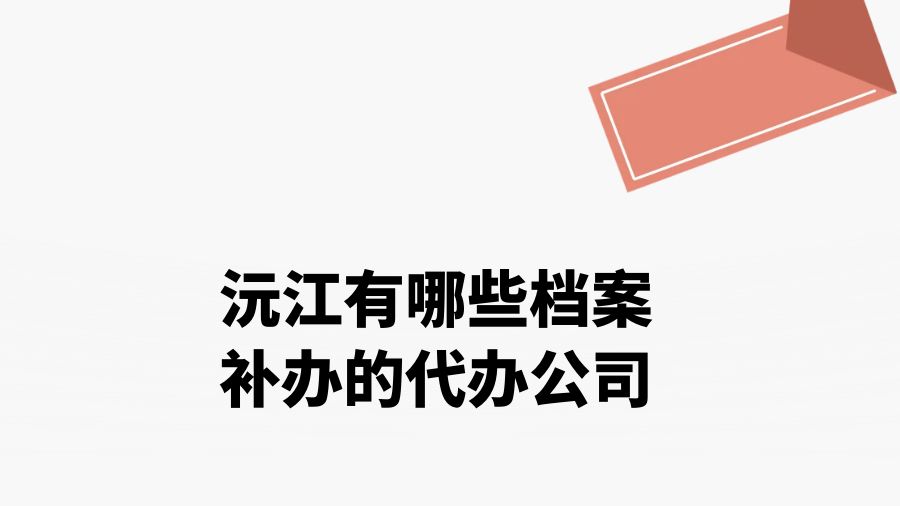 沅江有哪些档案补办的代办公司？
