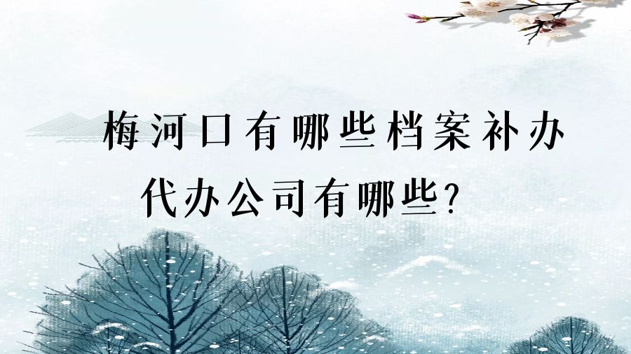 梅河口有哪些档案补办的代办公司？