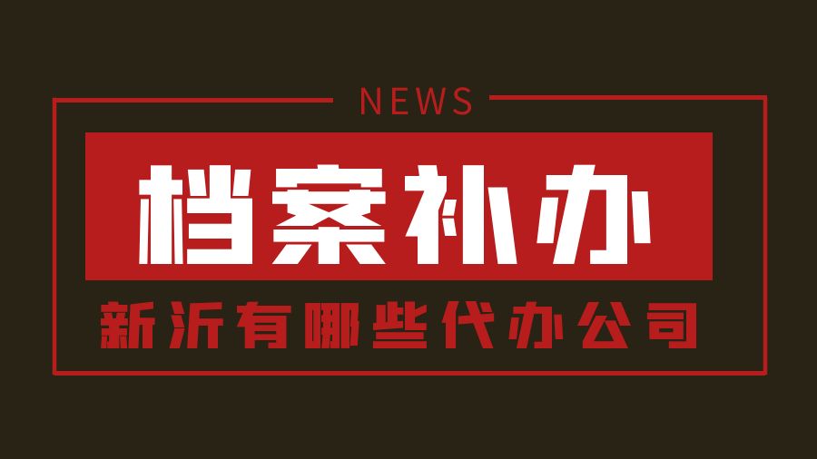 新沂有哪些档案补办的代办公司？