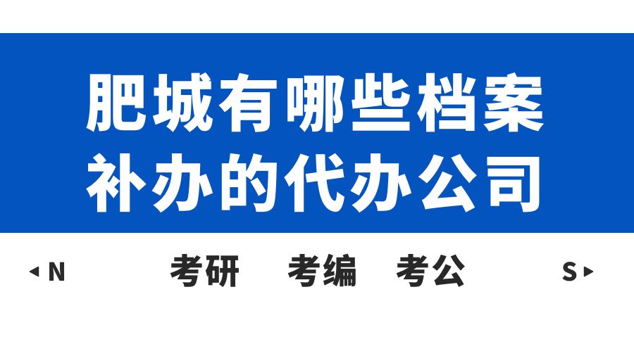 肥城有哪些档案补办的代办公司？