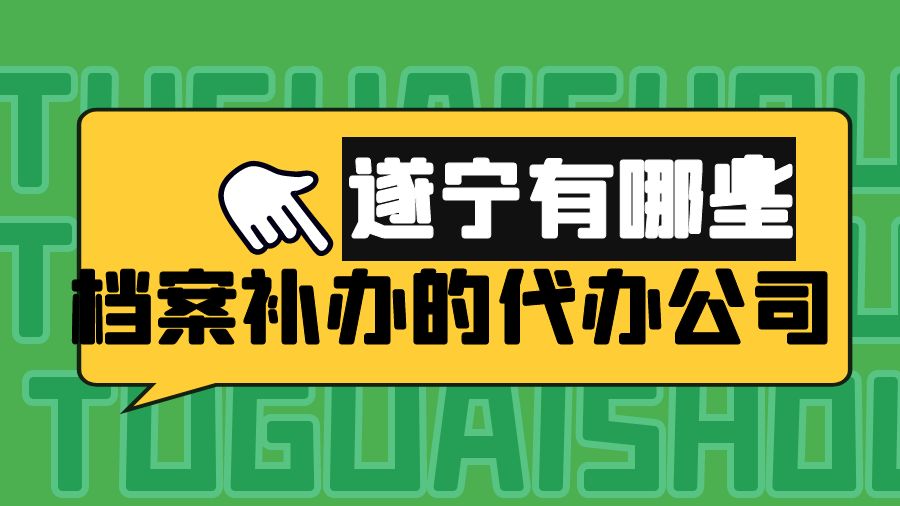 遂宁有哪些档案补办的代办公司？