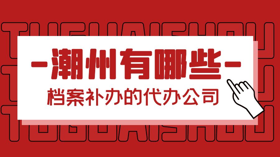 潮州有哪些档案补办的代办公司？