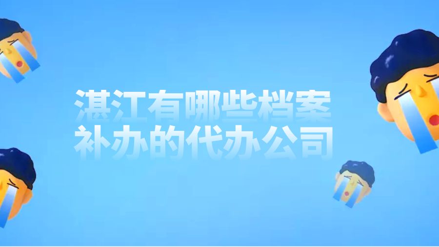 湛江有哪些档案补办的代办公司？