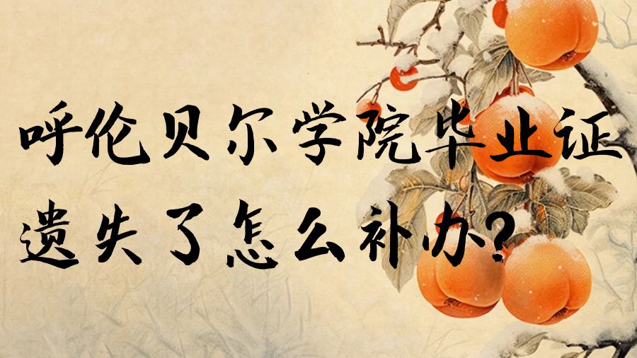 呼伦贝尔学院毕业证遗失了怎么补办？